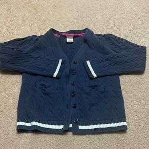Gymboree girls cotton cardigan (size:6) navy blue
